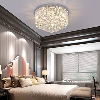 maaaachanroom:) Gopmmy Modern K9 Crystal Raindrop Chandelier Lighting, Flush